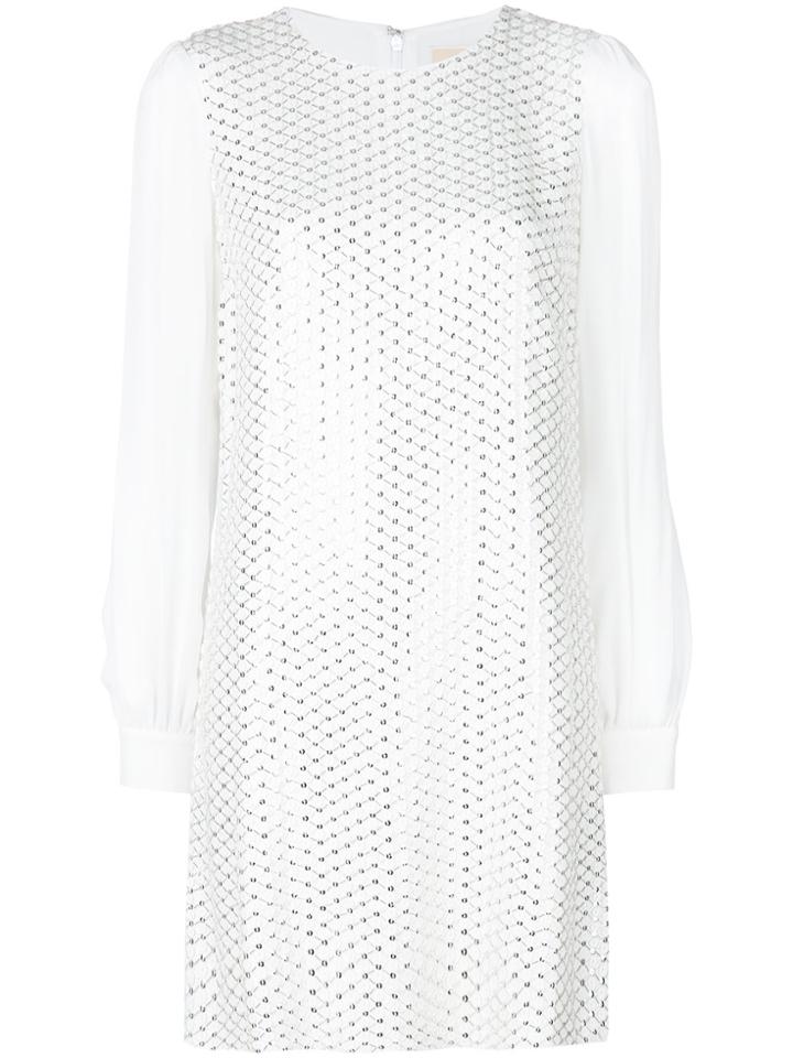 Michael Michael Kors Sequined Shift Dress - White