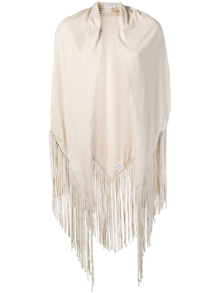 Snobby Sheep Fringed Cape - Neutrals