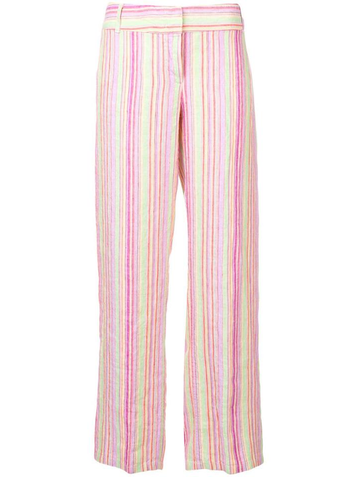 Aspesi Wide Leg Striped Trousers - Pink