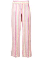 Aspesi Wide Leg Striped Trousers - Pink