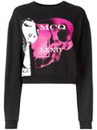 Mcq Alexander Mcqueen Printed Sweatshirt, Women's, Size: Medium, Black, Cotton