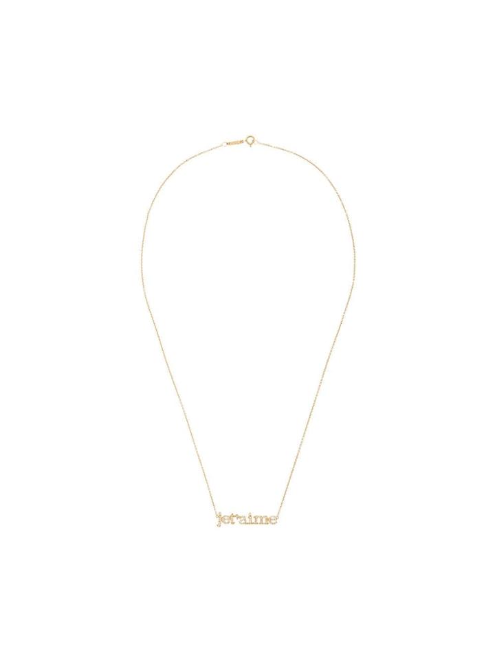 Jennifer Meyer 18kt Yellow Gold Je T'aime Diamond Necklace - Metallic