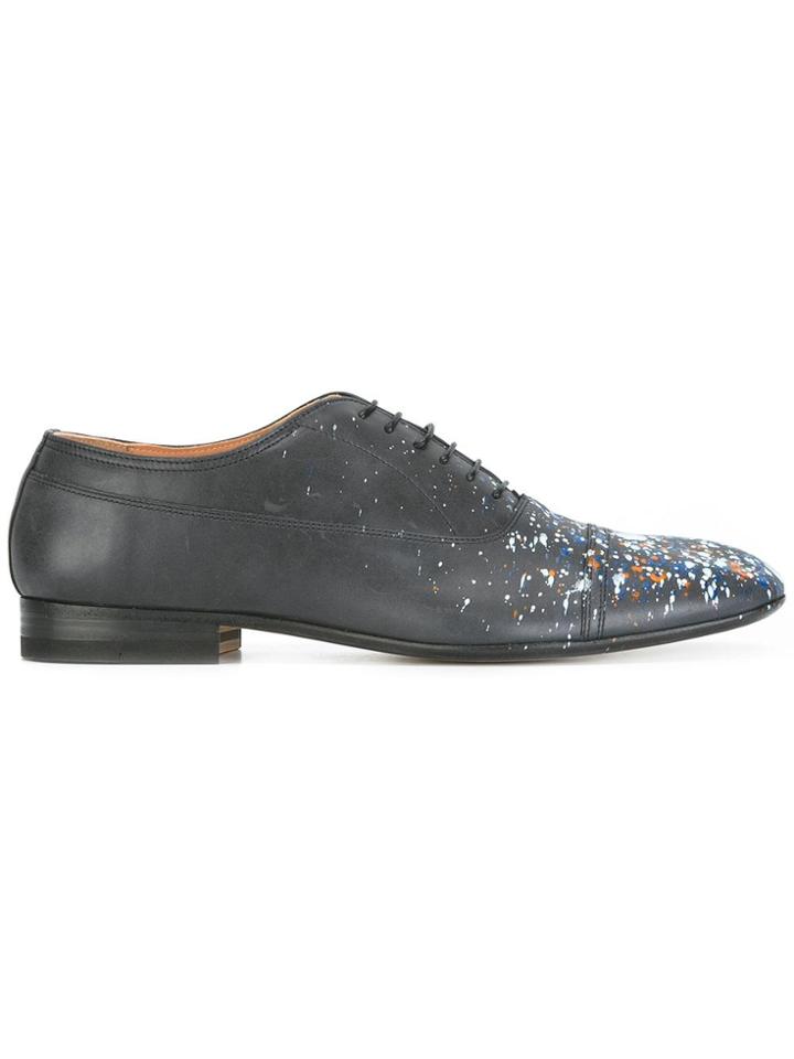 Maison Margiela Paint Splatter Lace-up Shoes - Blue