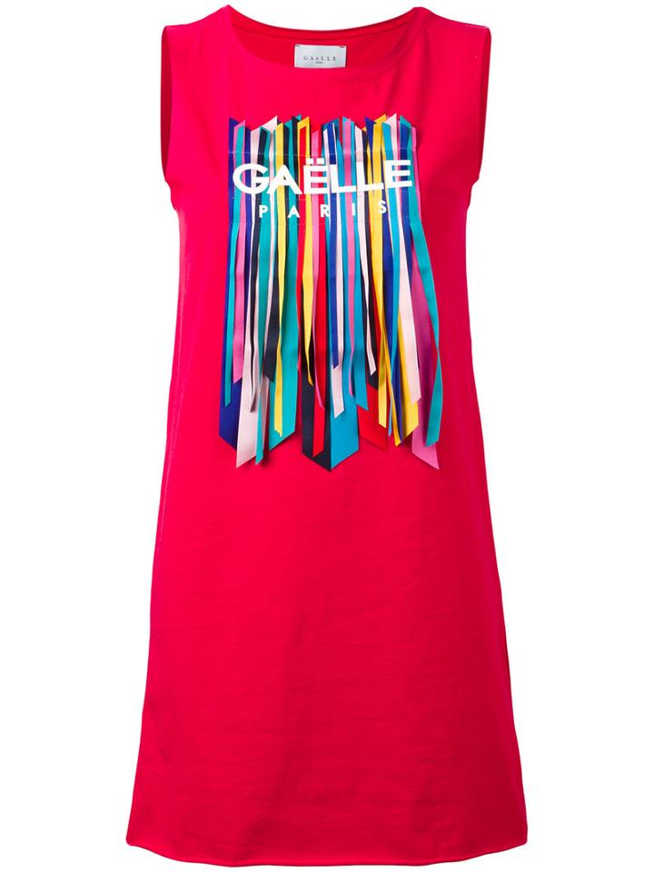 Gaelle Bonheur Embellished Sleeveless T-shirt, Women's, Size: Iii, Red, Cotton
