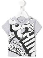 Moschino Kids - Logo Print T-shirt - Kids - Cotton - 3-6 Mth, Grey