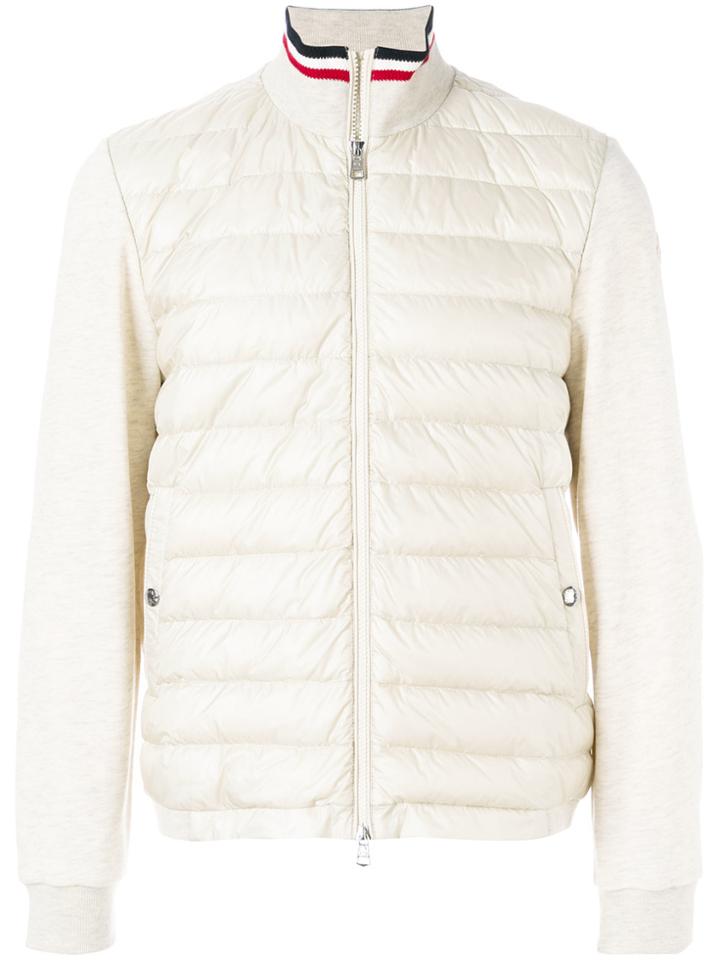 Moncler Padded Sweatshirt Jacket - Nude & Neutrals