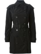 Burberry 'balmoral' Belted Trench Coat - Black