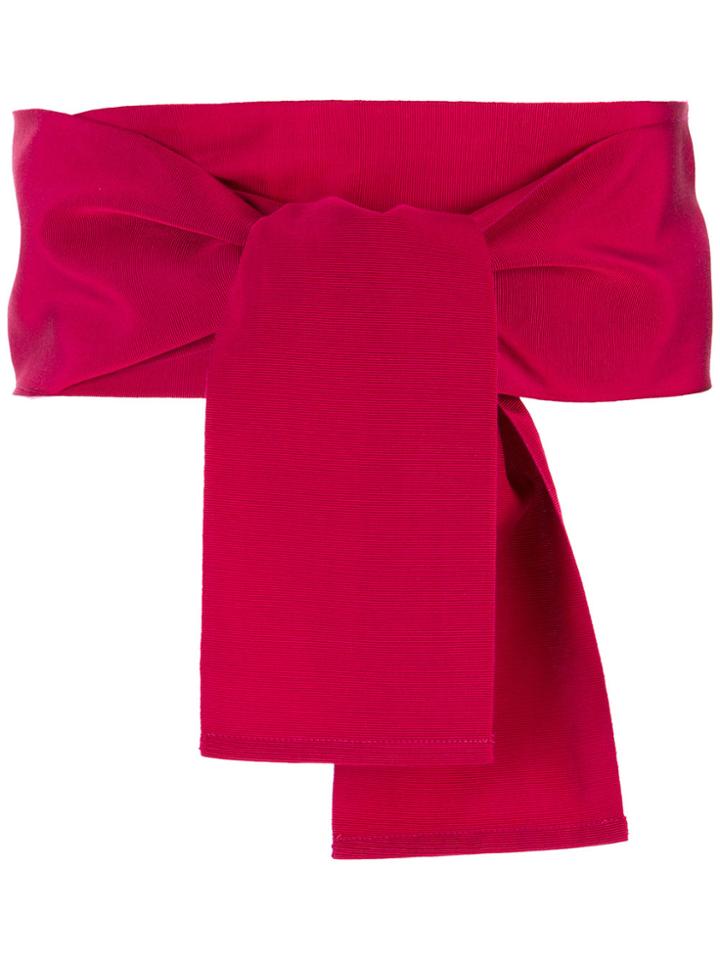 Sara Roka Tie Wide Belt - Pink & Purple