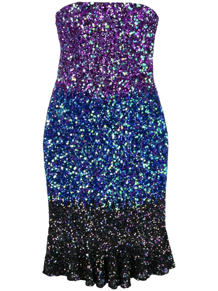 Retrofete Sequinned Midi Dress - Purple