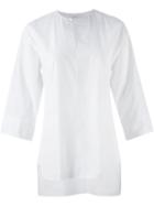 Astraet Asymmetric Tunic Top, Women's, White, Cotton
