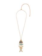 Tory Burch Fish Pendant Necklace - Gold