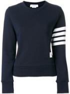 Thom Browne Womens Pullover Sweatshirt With Engineered 4-bar Stripe -