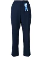 The Gigi Cropped Tailored Trousers - Blue