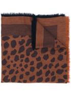 Paul Smith Printed Scarf - Brown