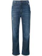 Dondup Distressed Straight-cut Jeans - Blue
