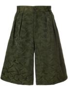 Comme Des Garçons Shirt Boys Pleated Camouflage Shorts - Green