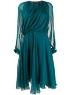 Gianluca Capannolo Pleated Silk Dress - Green