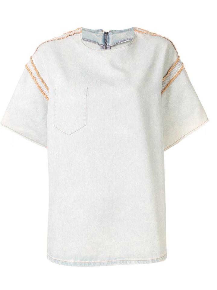 Mm6 Maison Margiela Raised Seam T-shirt - Blue