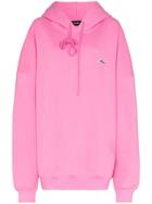 We11done Logo-appliqued Hooded Sweatshirt - Pink