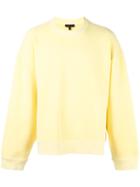 Yeezy Crew Neck Sweatshirt, Men's, Size: Xs, Yellow/orange, Cotton/spandex/elastane