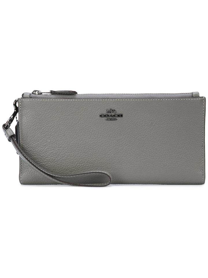 Coach Double Zip Wallet - Grey