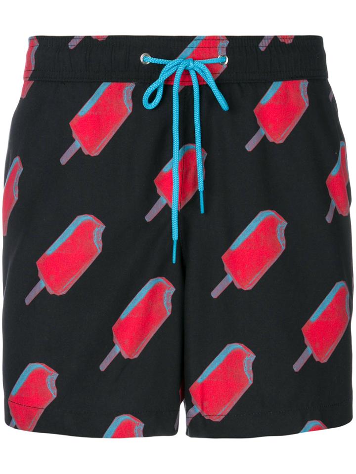 Paul Smith Ice Lolly Print Swim Shorts - Black