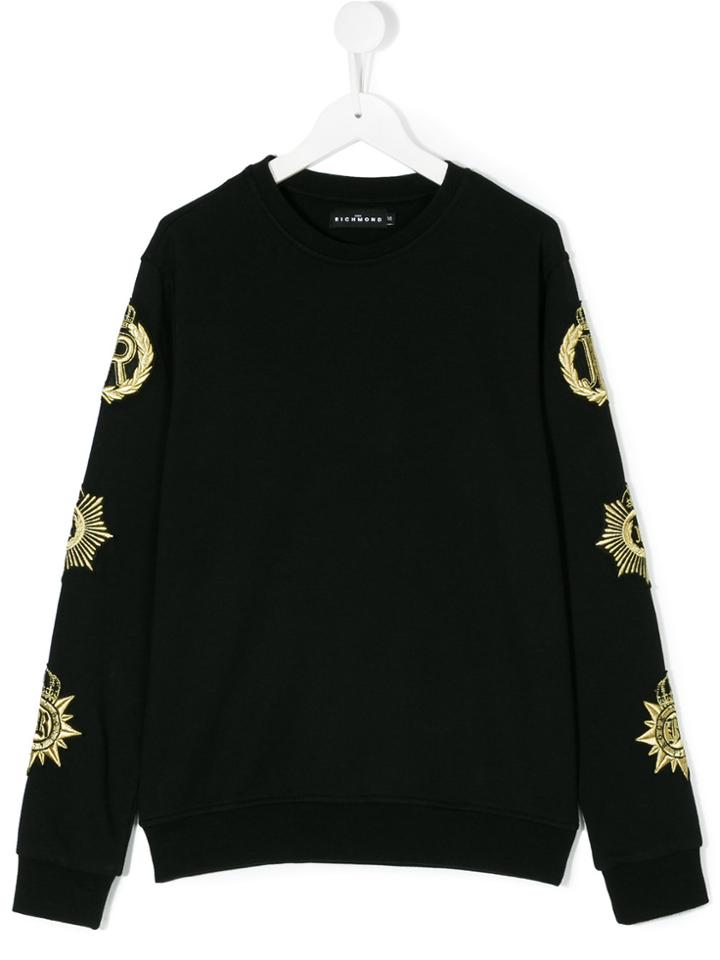 John Richmond Kids Logo Patch Sweatshirt - Black