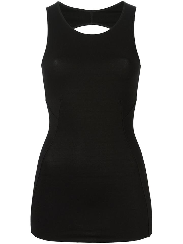Rick Owens Lilies Open Back Tank Top, Women's, Size: 44, Black, Viscose/spandex/elastane/polyamide