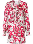 La Doublej Floral Ruffle Dress - Red