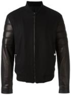 Versace Collection Contrasted Sleeve Bomber Jacket