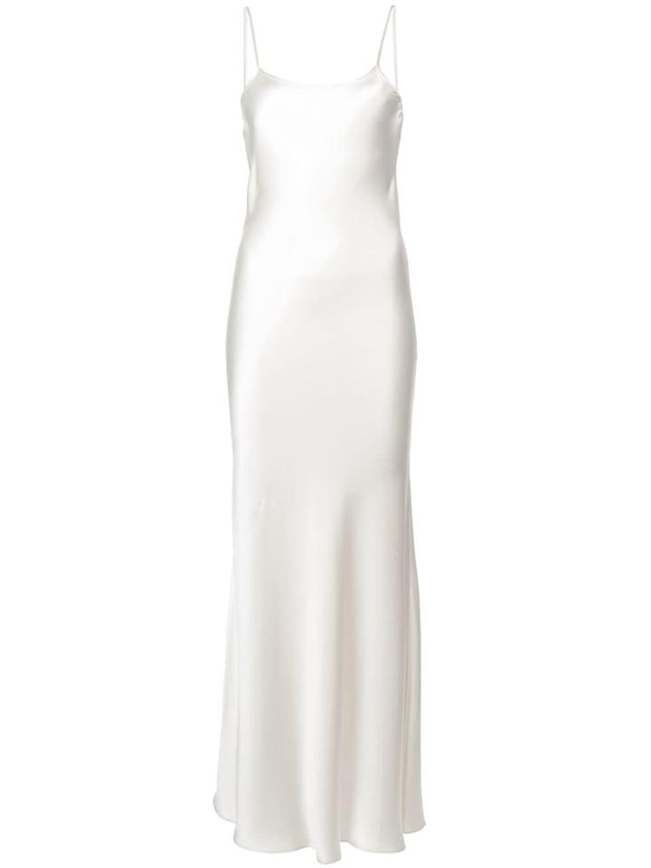 Voz Liquid Slip Dress - White