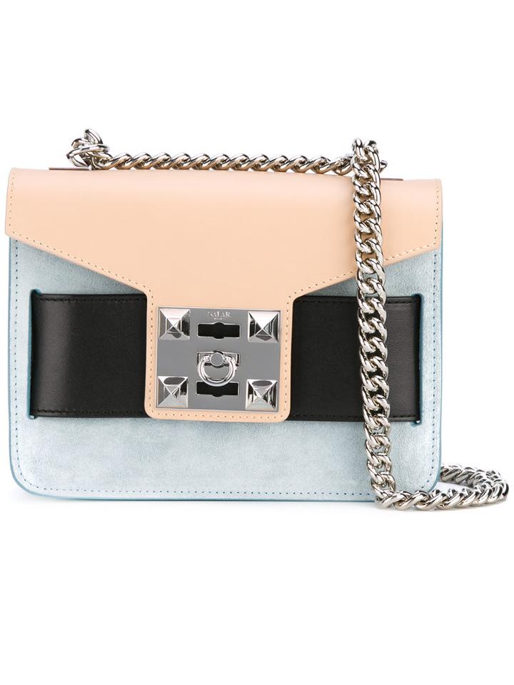 Salar Mila Crossbody Bag, Women's, Black, Calf Leather/suede