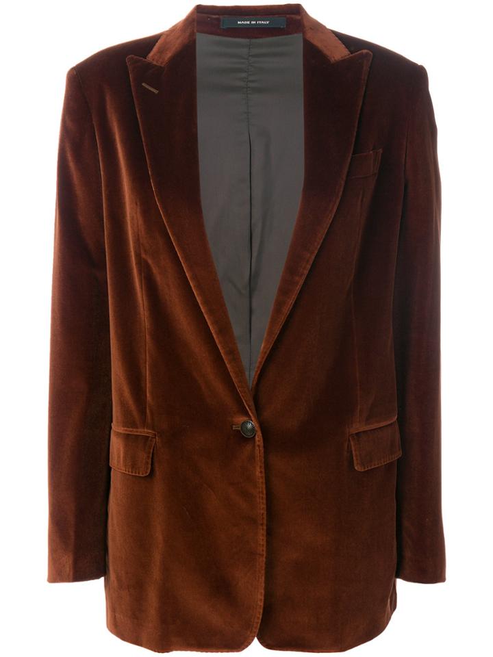 Tagliatore Emily Velvet Jacket - Brown
