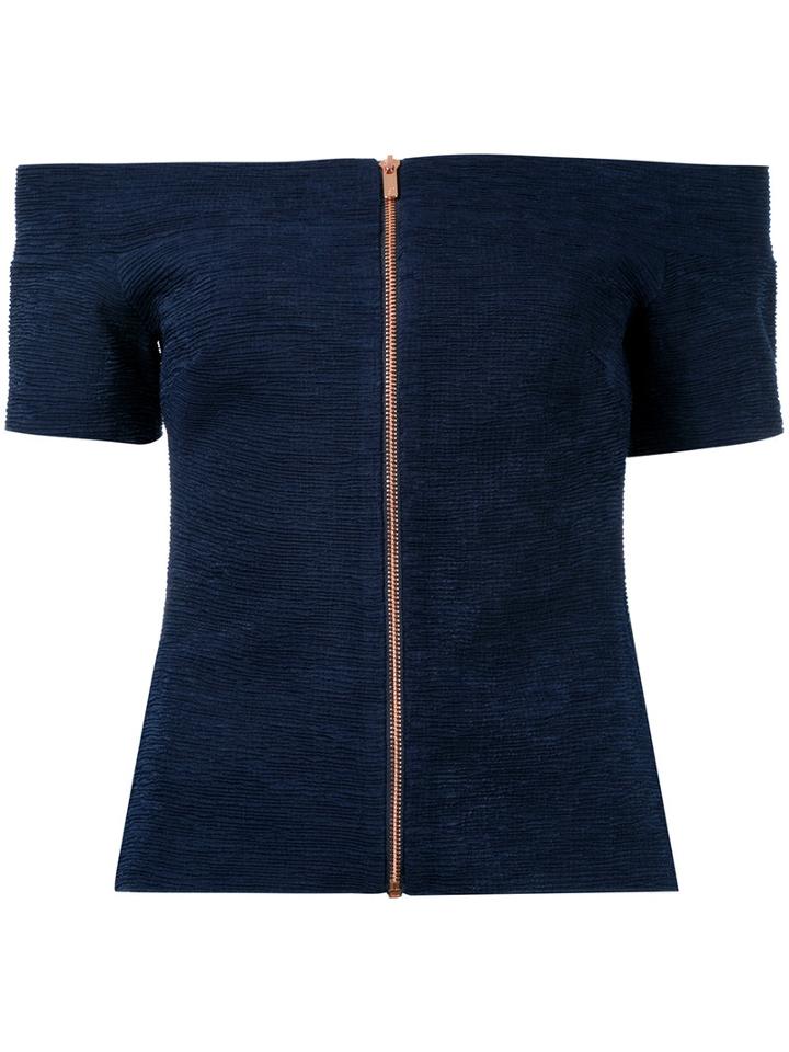 Ginger & Smart - Undertone Top - Women - Polyester - 8, Blue, Polyester