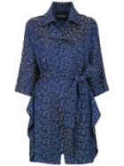 Tufi Duek Printed Asymmetric Coat - Blue