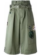 Marc Jacobs Embroidered Long Cargo Shorts - Green