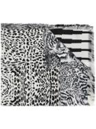 Pierre-louis Mascia Leopard Print Scarf - White