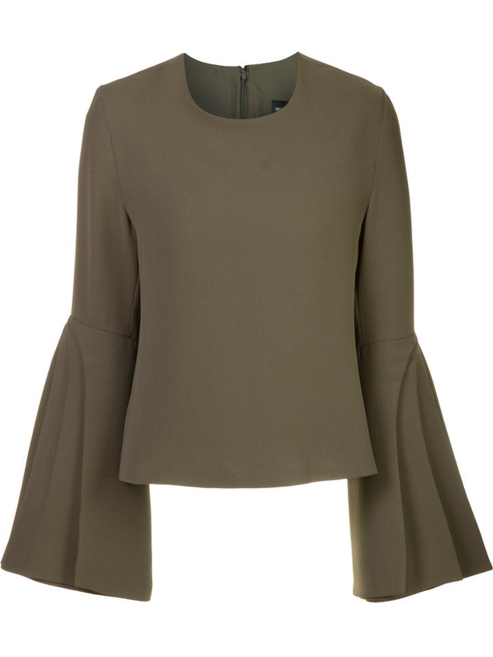 Brandon Maxwell Layered Sleeve Blouse - Green