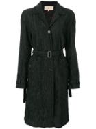 Romeo Gigli Pre-owned Pleated Belted Coat - Black