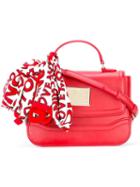 Love Moschino Scarf Detail Tote, Women's, Red, Polyurethane