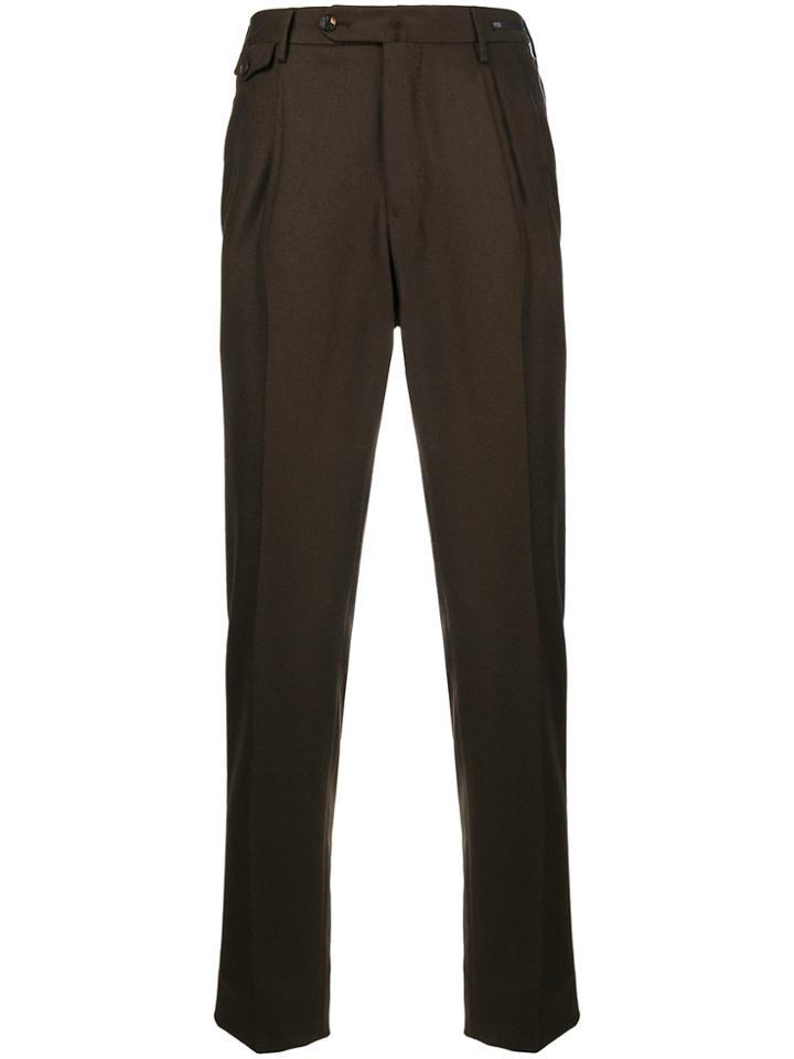 Pt01 Classic Tailored Chinos - Brown