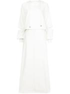 Taylor Long Hooded Sweater Dress - White