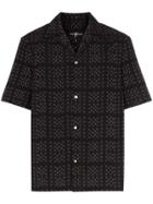 Edward Crutchley Ikat Print Cotton Shirt - Black