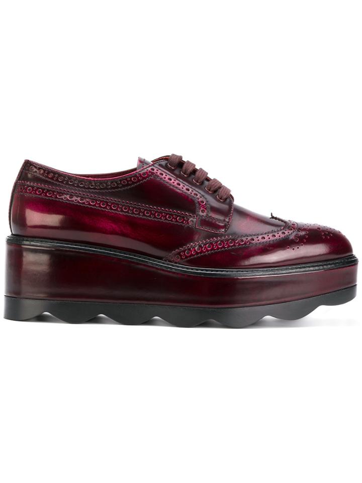 Prada Flatform Brogues - Pink & Purple