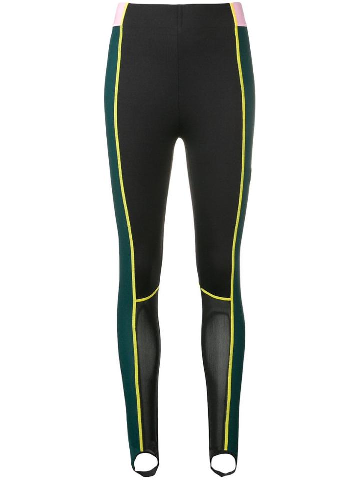 Puma Contrast Panel Stirrup Leggings - Black