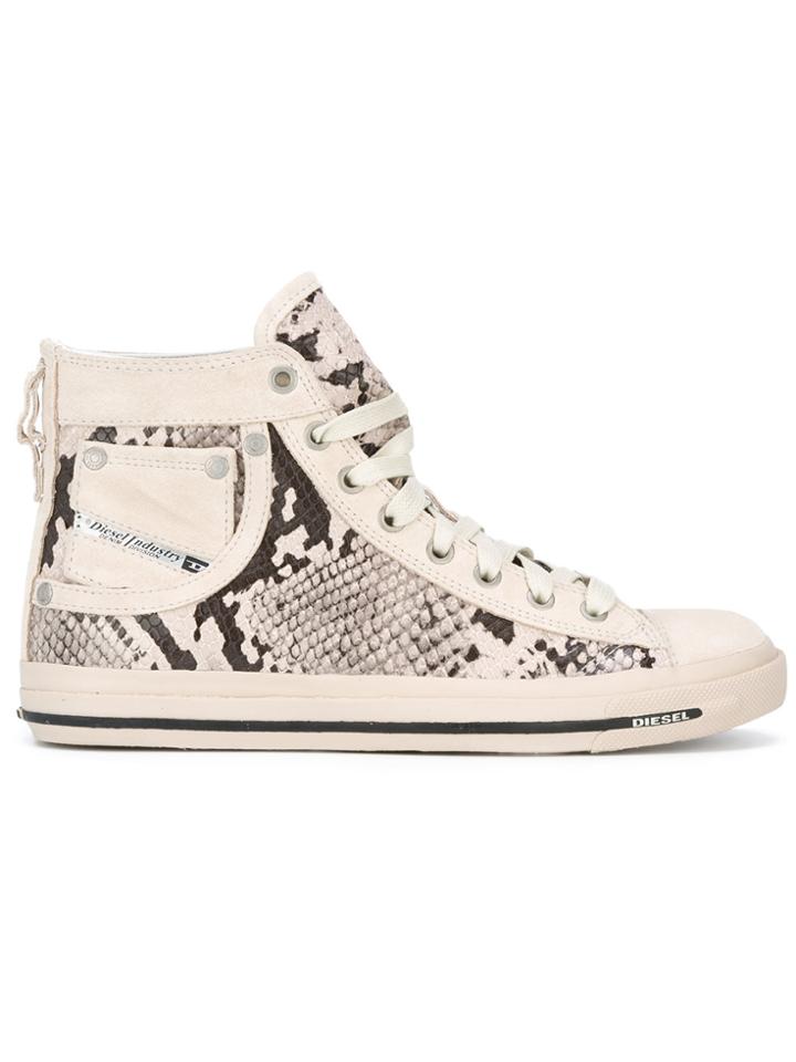 Diesel Exposure Hi-tops - Nude & Neutrals