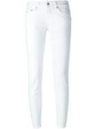 Dondup Skinny Fit Trousers, Women's, Size: 27, White, Cotton/spandex/elastane