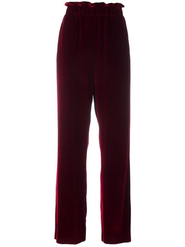 Lucio Vanotti Wide-leg Trousers, Women's, Size: 1, Red, Viscose/silk/cotton