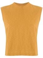 Osklen Rustic Ribbed Cropped Top - Yellow