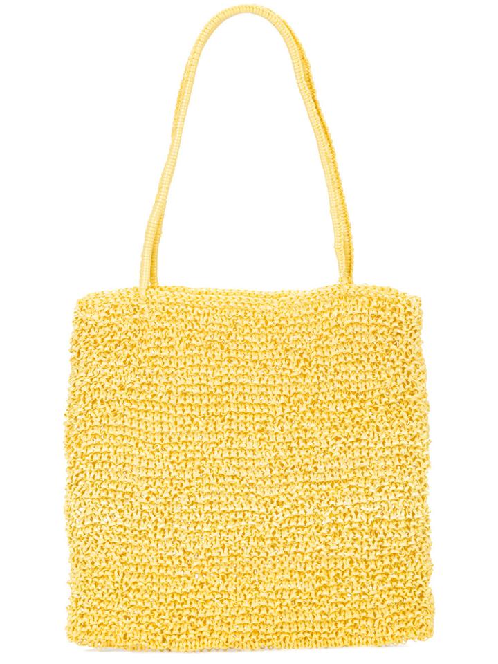 Maryam Nassir Zadeh Valentina Knitted Pouch Bag - Yellow & Orange